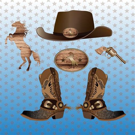 Western Cowboy Clipart Graphics High Resolution Vector Graphic Digital