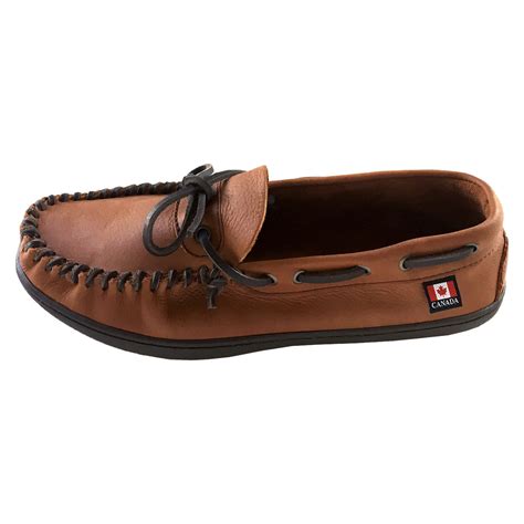 Mens Extra Wide Width Fit Rubber Sole Genuine Leather Moccasin Shoes