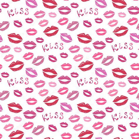 premium vector lipstick kiss print vector fashion seamless pattern for textile or wrapping