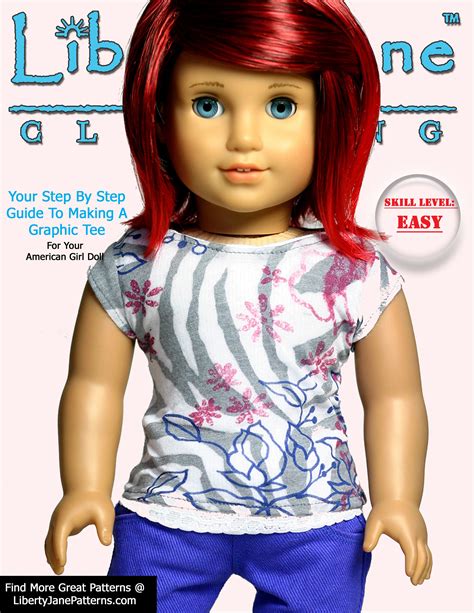 liberty jane free t shirt pattern is perfect for our maplelea dolls