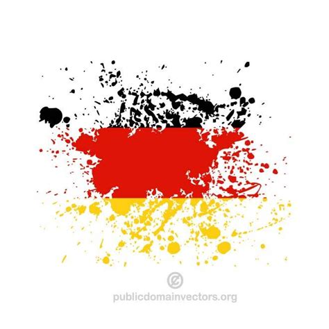 German Flag Ink Splatter Royalty Free Stock Svg Vector