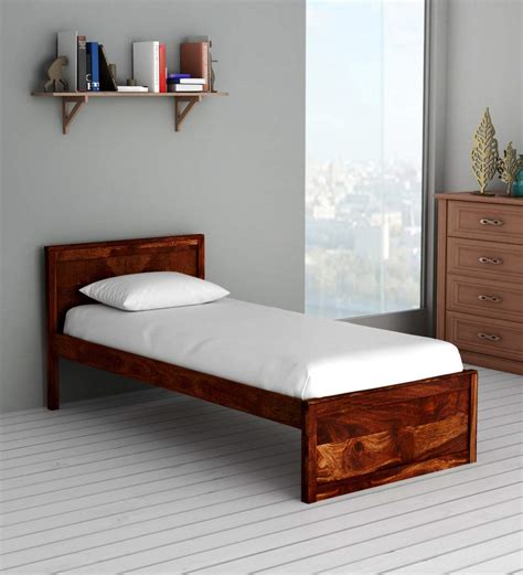 Buy Woodstage Sheesham Wood Single Size Bed Without Storage For Bedroom Living Room Home Honey