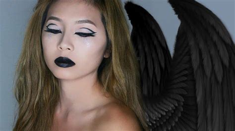Easy Dark Angel Fallen Angel Halloween Tutorial Angel Makeup Dark Angel Makeup Simple Makeup