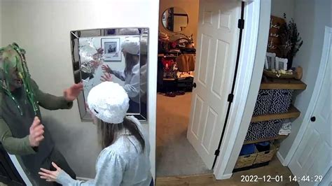 Husband Hilariously Scares Wife Who Breaks Mirror With Hammer Due To Fright Youtube