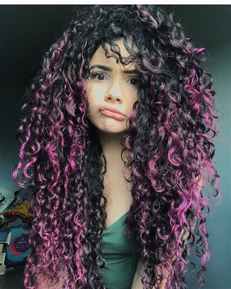 Purple Ombre Curly Hair Hair Cut