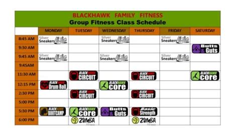 Champions offers over 50 group fitness classes including barre, pilates, kickboxing, zumba, aqua zumba, spin and yoga included free with membership! November Group Fitness Class Schedule | Blackhawk Fitness