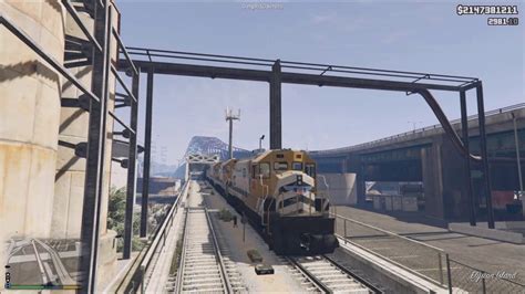 Gta 5 Freight Train East Los Santos Trainroute Full Route Youtube