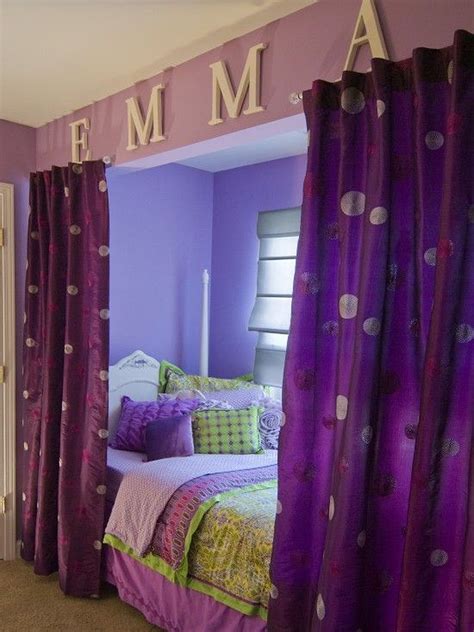 Kids pastel faux silk solid color blackout room darkening thermal insulating purple window curtain. Pin on Purple Bedroom Design