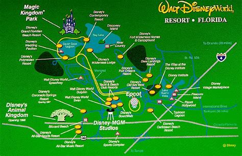 Disney Hotels Map Disney World Hotels Disney Resorts Disney World
