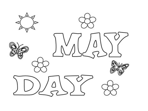 May Coloring Page Months Of The Year