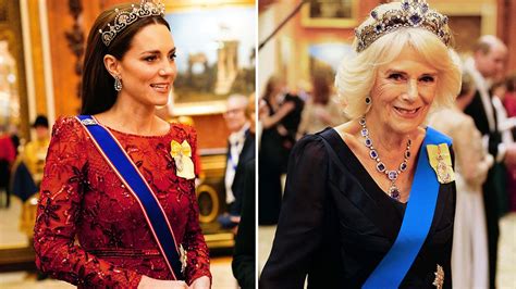Kate Middleton And Camilla Sparkle In Tiaras Hours Before Harry And