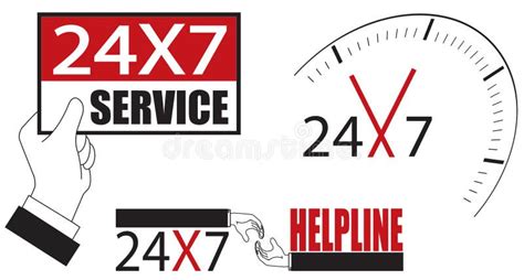 24x7 Stock Vector Illustration Of Support Service Express 29475888