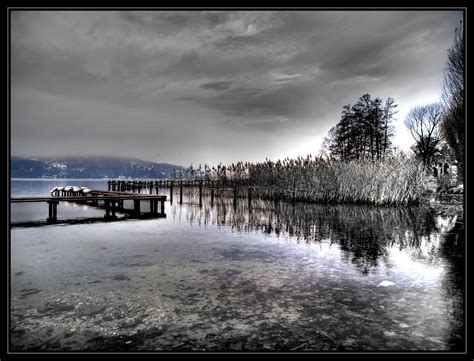 Fond Décran Paysage Monochrome Mer Lac Eau La Nature Rive