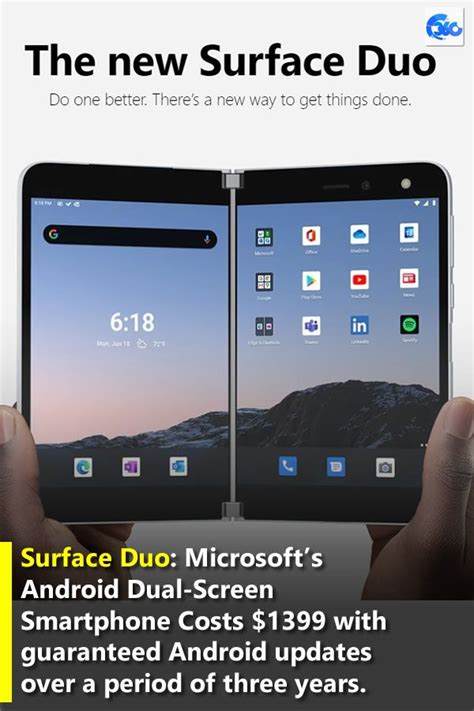 Surface Duo Microsofts Android Dual Screen Smartphone Costs 1399 In