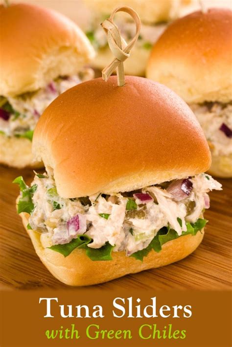Easy Tuna Sliders Recipe With Green Chilies Cilantro And Celery