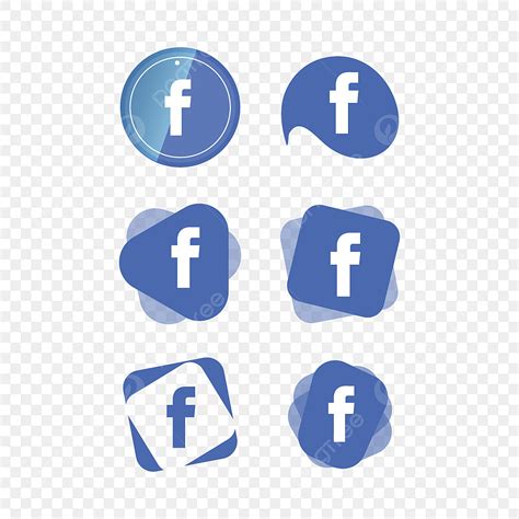 Facebook Icon Logo Collection Set Social Media Vector Illustrator