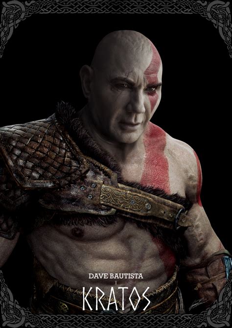 Logan Burns Dave Bautista As Kratos From God Of War