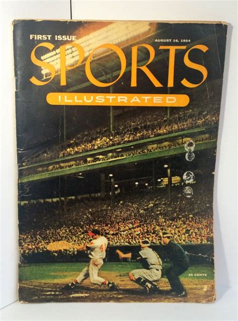 Vintage Sports Illustrated Magazine First Issue 1954 With 3 Baseball