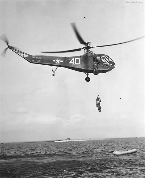 Uscg Demonstrates R 4 Helicopter At Floyd Bennett Field August 1945