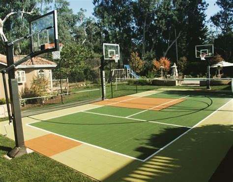 Basketball Court Backyard 35 Of The Best Backyard Court Ideas Large