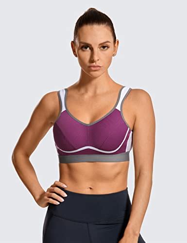 Syrokan Women S Sports Bra Wireless Comfort High Impact Support Bounce Control Plus Size Workout