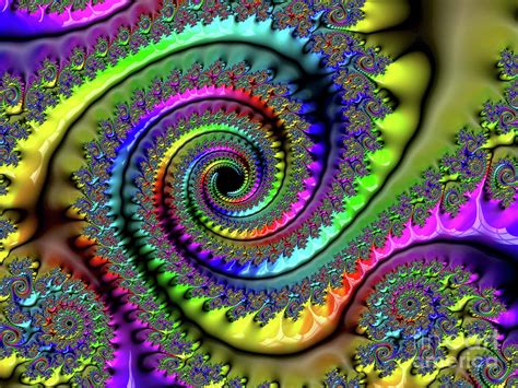 Fractal Rainbow Swirls Digital Art By Elisabeth Lucas Fine Art America