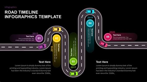 Road Timeline Infographic Powerpoint Template For Presentation