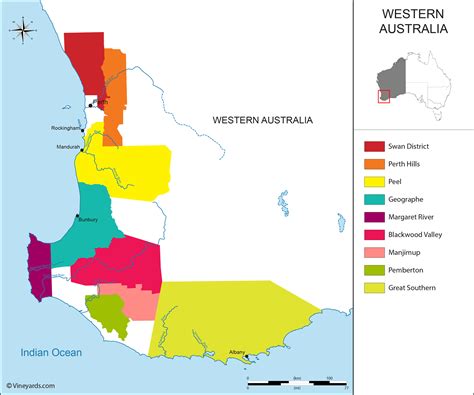 Australia Map Of Vineyards Wine Regions