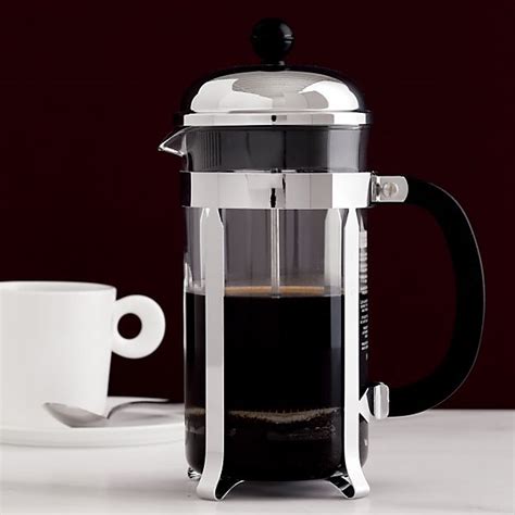 If you try to make 1:2 cold brew concentrate in a french press or mason jar, you'll find that the coffee grounds just absorb all the water and you won't be left with anything! Bodum ® Chambord 34 Ounce French Press | Crate and Barrel