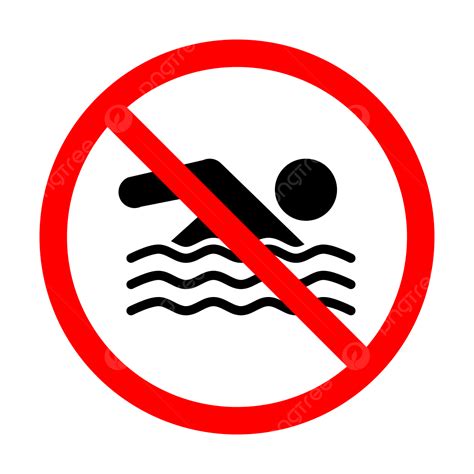 No Swimming Icon No Swimming No Swimming Vector No Swimming Sign Png
