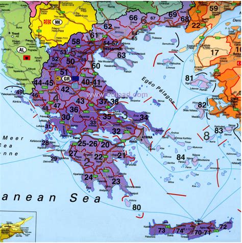 Harta Greciei Pe Regiuni Harta