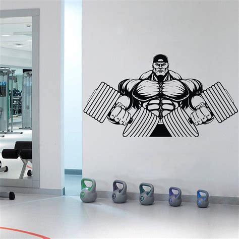Gym Wall Stickers Fitness Workout Wall Decal Gym Wall Decal Etsy In