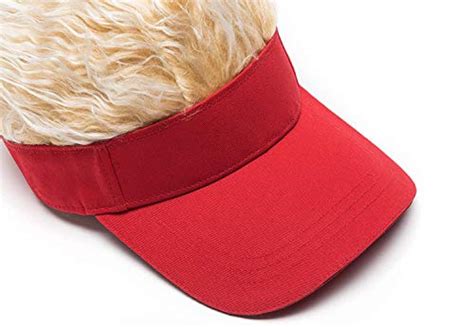 Mens Novelty Flair Hair Visors Spiked Funny Golf Hats Fake Wig Peaked