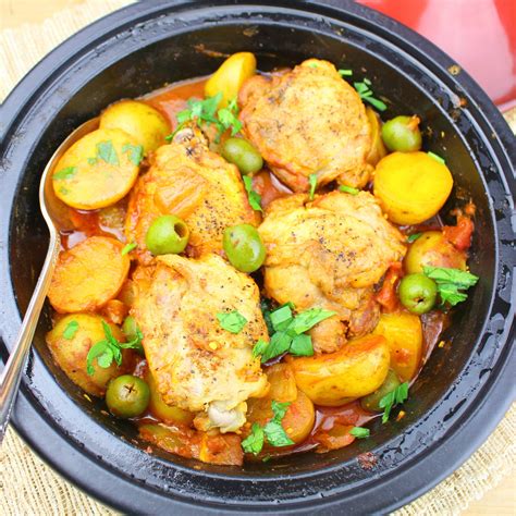To make moroccan chicken tagine, you will need some chicken (breast, thighs, or any other part), vegetables of your choice, olive oil, and fresh spices and aromatics. Chicken Tagine