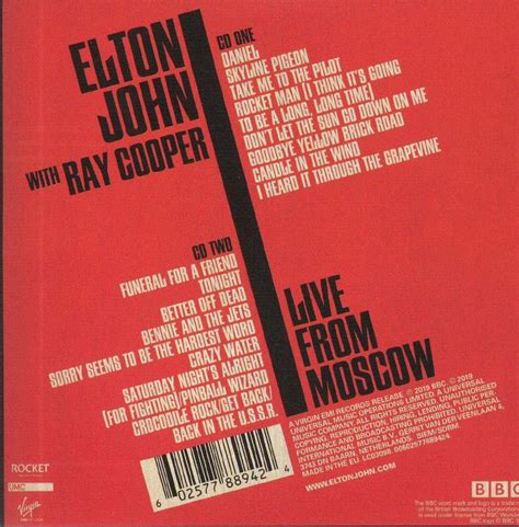 Elton John Ray Cooper Live From Moscow Cd At Juno Records