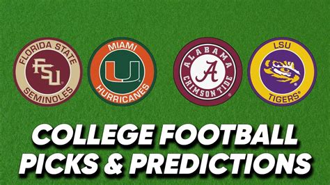 College Football Picks And Predictions Today Youtube
