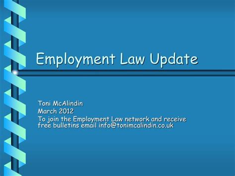 Ppt Employment Law Update Powerpoint Presentation Free Download Id