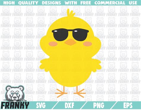 Cute Chick With Shades Svg Chick With Sunglasses Cute Etsy
