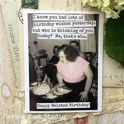 Card 406b Funny Birthday Card Someday Well Be Two Sweet Little Old