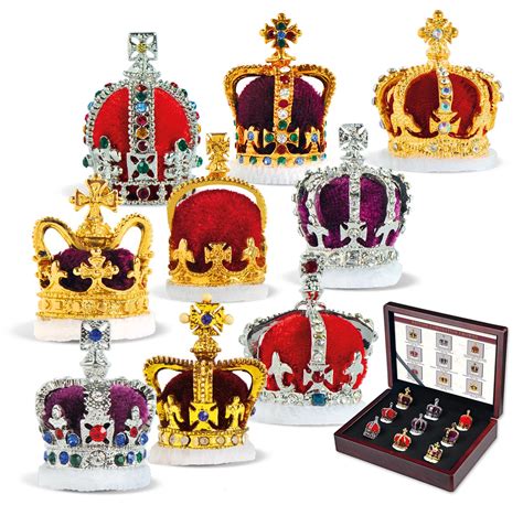 The British Coronation Crowns Set Kings And Queens Royal