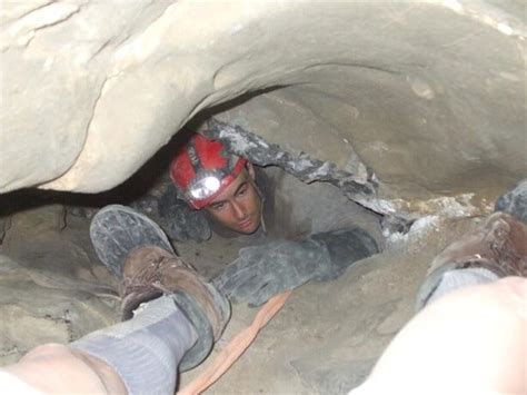 John Jones Stuck Upside Down In The Nutty Putty Cave Photo Is Taken By