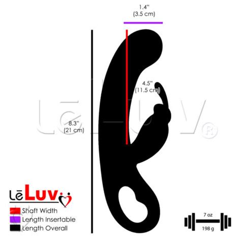 Leluv Rabbit Vibrator Curved G Spot Tip Hollow Handle Smooth Silicone