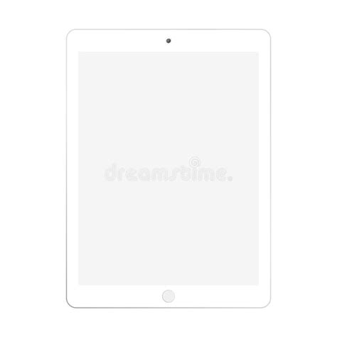 White Tablet With Grey Screen Vector Eps Tablet Empty Screen Computer