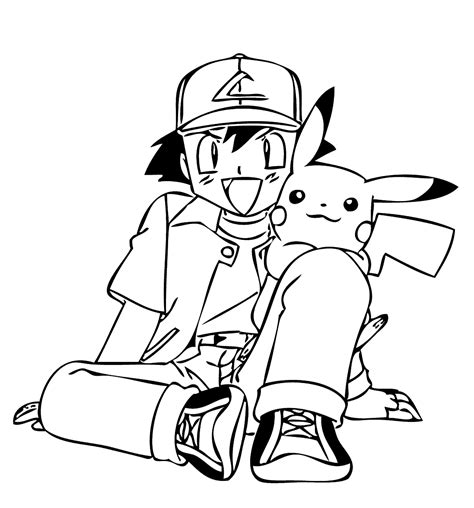 Friends From Pokemon Anime Coloring Pages For Kids Printable Free