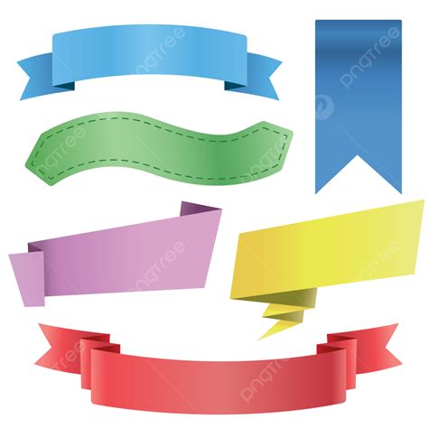 Colorful Ribbon Vector Set Ribbon Vector Colorful Ribbon Ribbon