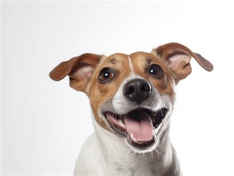 Premium Ai Image Happy Puppy Dog Smiling On Isolated White Background
