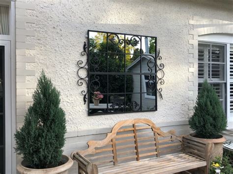 Scrolled Gate Outdoor Mirror Outdoor Mirrors