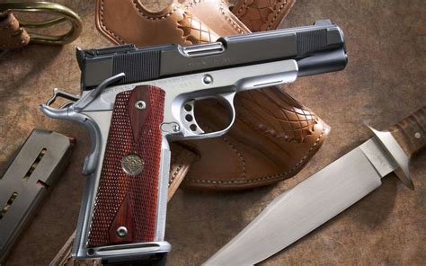 Gun Knife Pistol M1911 Hd Wallpapers Desktop And Mobile Images