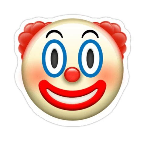 Clown Emoji Sticker By Bananabanana In 2021 Emoji Stickers Emoji