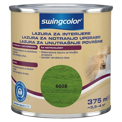 Swingcolor Lazura Za Zaštitu Drva Zelene Boje 375 Ml Na Bazi Vode Bauhaus